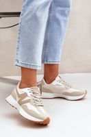 PS1 Buty Sportowe Sneakersy Damskie Beżowe Britma