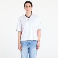T-shirt adidas Tiro Cut 3 Stripes Color Block Boyfriend T-Shirt White/ Black/ True Pink M