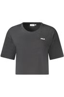 Damska czarna koszulka typu crop-t-shirt FILA
