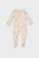 DEFACTO Baby Girl Newborn Safari Printed Jumpsuit