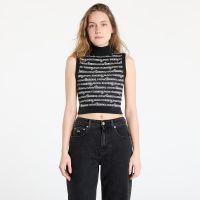Sweter Tommy Jeans Crop Script Vest Black L