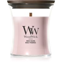 Woodwick Rose Blush αρωματικό κερί με ξύλινο φιτίλι 85 γρ