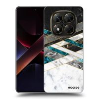 Silikónový čierny obal pre Xiaomi Poco X7 - Black & White geometry