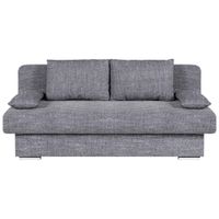 P & B ROZKLADACIA POHOVKA, textil, kompozitné drevo, sivá