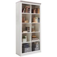 Hom`in REGÁL, sivá, farba borovice, 100/209/43 cm