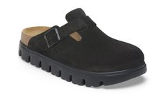 Birkenstock Boston Chunky Suede Leather Narrow Fit Ženy - Sandály Birkenstock - Černá - 1028317-4.5 - Size: 4.5