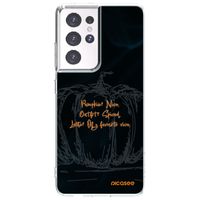 Silikónový prehľadný obal pre Samsung Galaxy S21 Ultra 5G G998B - Pumpkin