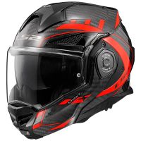 Překlopná moto přilba LS2 FF901 Advant X Carbon Future Gl Red P/J XS (51-52)