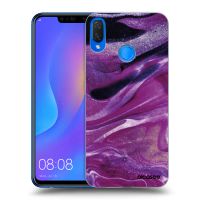 Silikónový čierny obal pre Huawei Nova 3i - Purple glitter