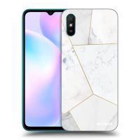 Silikónový čierny obal pre Xiaomi Redmi 9A - White tile