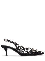 50mm Grid Suede Slingbacks