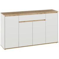Carryhome KOMODA, biela, farba duba, 160,2/92,7/38 cm