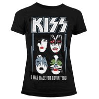 Koszulka metal damskie Kiss - I Was Made For Lovin' You - HYBRIS - ER-5-KISS011-H71-5-BK L