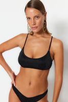 Trendyol Black Bralette Glitter Bikini Top