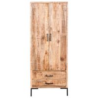 MID.YOU PREDSIEŇOVÁ SKRIŇA, prírodná farba, čierna, mangové drevo, 75/192/45 cm