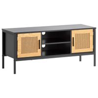 Livetastic NÍZKA KOMODA, čierna, 110/48/40 cm