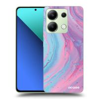 Silikónový čierny obal pre Xiaomi Redmi Note 13 4G - Pink liquid