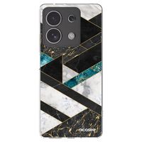 Silikónový prehľadný obal pre Xiaomi Redmi Note 13 4G - Dark geometry