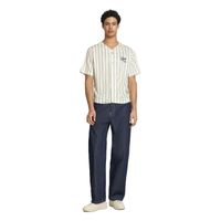 Karl Kani Cursive Varsity Pinstripe Cropped Baseball Jersey - Pánske - Dres Karl Kani - Biele - PD00010814 - Veľkosť: L