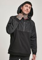 Military Half Zip Hoody Black