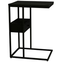 Carryhome PRÍRUČNÝ STOLÍK, mangové drevo, čierna