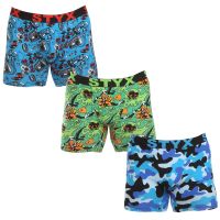 3PACK pánské boxerky Styx long art sportovní guma vícebarevné (3UN15780) XL