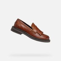 Light brown women's moccasins Geox Serilda - Women's