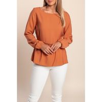 Plus Size Bluza Dugih Rukava, Cigla