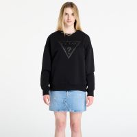 Bluza GUESS Ls Triangle Glitter Sweatshirt Black L