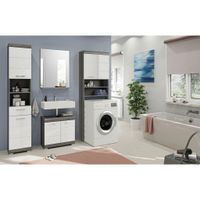 MID.YOU KÚPEĽŇA sivá, biela s vysokým leskom