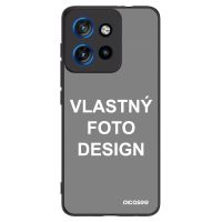 Silikónový čierny obal pre Motorola Edge 50 Neo - Vlastný fotka/motiv