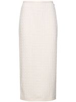 Tashyn High Waist Bouclé Midi Skirt