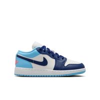 Air Jordan 1 Low "Blue Chill" (GS) - Detské - Tenisky Jordan - Biele - 553560-149 - Veľkosť: 36.5