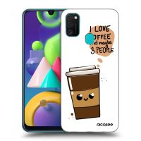 Silikónový čierny obal pre Samsung Galaxy M21 M215F - Cute coffee