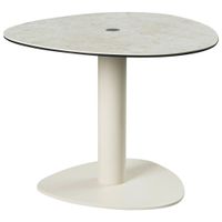 Belluti KONFERENČNÝ STOLÍK, taupe, sivobiela, kov, sklo, keramika, 58/58/46-64 cm