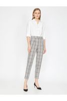 Koton Women's Blue/Grey Check Pants