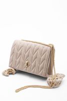 Marjin Women's Gold-Colored Chain Shoulder Bag Delbin Mink