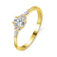 Olivie Strieborný prsteň MOISSANITE GOLD 9840 Velikost prstenů: 5 (EÚ: 49 – 50)