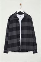 Trendyol Black Regular Fit Winter Checkered Lumberjack Shirt