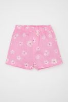 DEFACTO Girl Baby Flame Poplin Blouse Floral Shorts 2-Piece Set