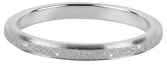 Troli Oceľový trblietavý prsteň KR-01 Silver 49 mm
