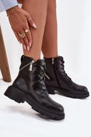 BIG STAR SHOES Bőr munkás csizmák nőknek bélelt Big Star