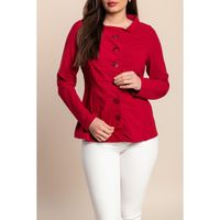 Button-Down-Oberteil, Burgunderrot