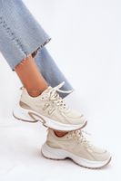 Boto Női Sneakers Masszív Talpon Bézs Davira