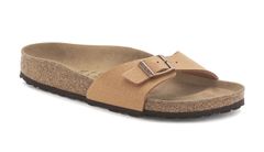 Birkenstock Madrid Vegan Birko-Flor Nubuck Ženy - Sandály Birkenstock - Světle hnědá - 1025005-5 - Size: 5