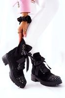 Lewski Shoes Velúr munkáscsizmák lépcsőzetes Lewski cipők 3069 fekete