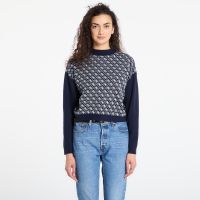 Sweter GUESS Ls Mock Neck Aubrey 4G Sweater Navy M