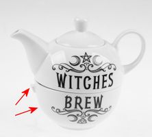 set za čaj ALCHEMY GOTHIC - Fine Bone China - Witches Brew Hex - OŠTEĆENO