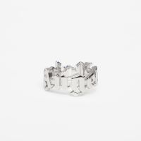 Palm Angels Classic Logo Rounded Ring Silver/ Silver 62