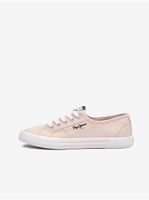 Light pink women's sneakers Pepe Jeans Brady Basic - Women's